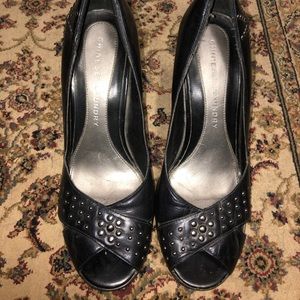 Chinese Laundry Black Leather Heels